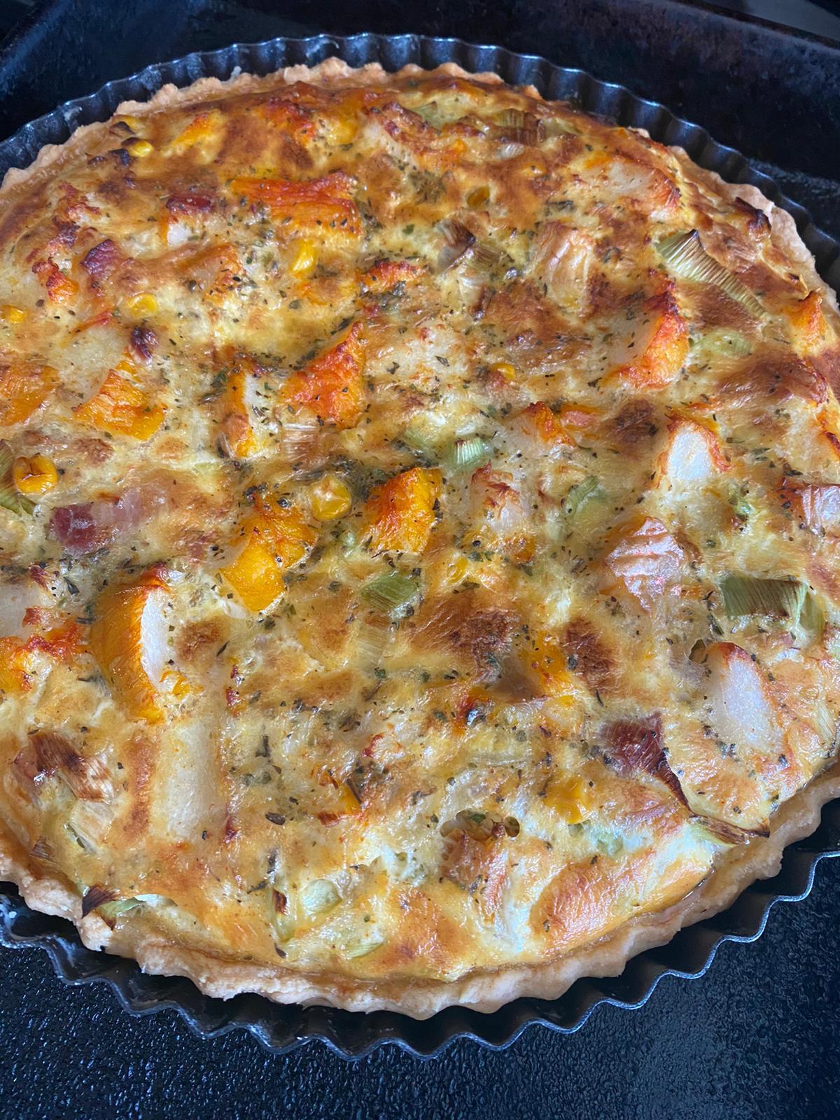 Smoked Hake, Smoked Bacon & Leek Quiche by Siobhán Devereux Doyle
