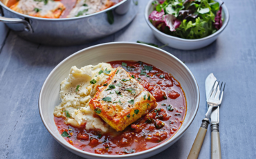 Poached Hake with a Simple Tomato Sauce